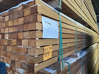 Ca. 125x guyana teak regels geschaafd, 45x68mm, lengte 455cm - afbeelding 4 van  4