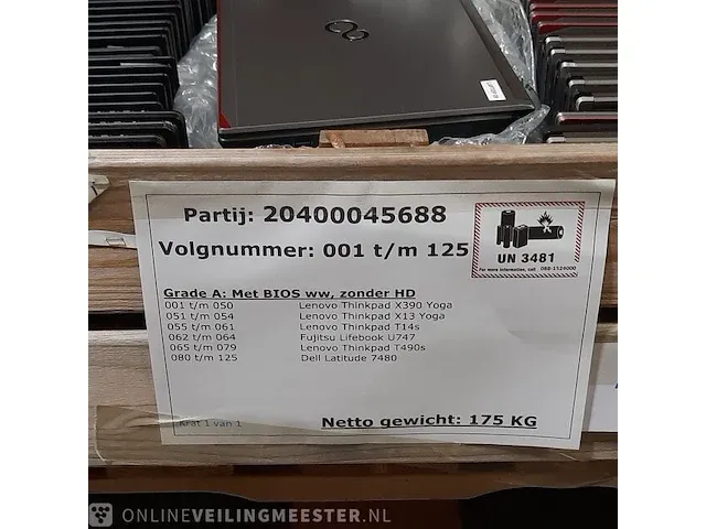 Ca. 125x laptop o.a. lenovo/fujitsu - afbeelding 18 van  25