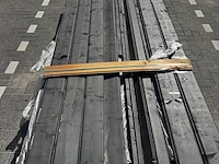 Ca. 128x blokhutprofiel vuren - zwart gespoten - afbeelding 1 van  3