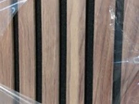 Ca. 12x akoestisch wandpaneel 280x60, dark walnut, 2025 - afbeelding 3 van  3
