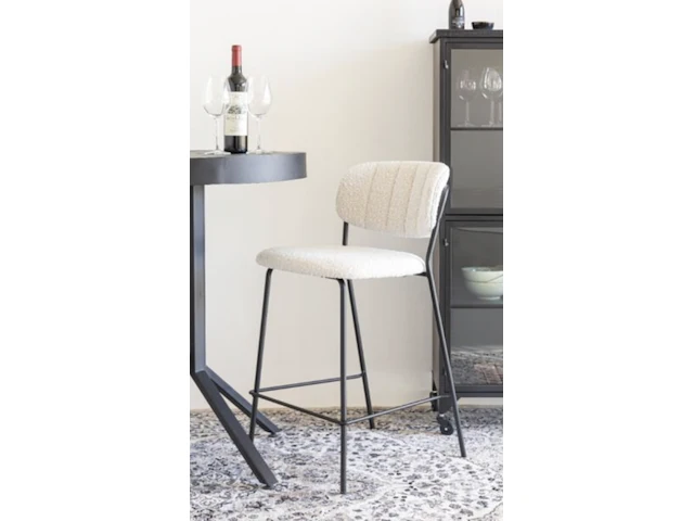 Ca. 12x counter stool jolien – black/bouclé, van harte - afbeelding 5 van  6