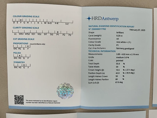 Ca. 12x diamant - totaal samen 1.40 karaat ( hrd gecertificeerd ) - afbeelding 21 van  30