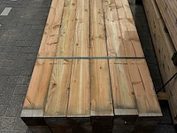 Ca. 12x douglas palen geschaafd / verlijmd, 14x14x240cm