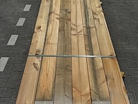 Ca. 12x douglas palen geschaafd / verlijmd, 14x14x240cm - afbeelding 1 van  3