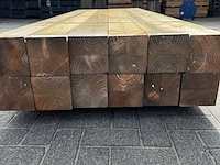 Ca. 12x douglas palen geschaafd / verlijmd, 14x14x240cm - afbeelding 2 van  3