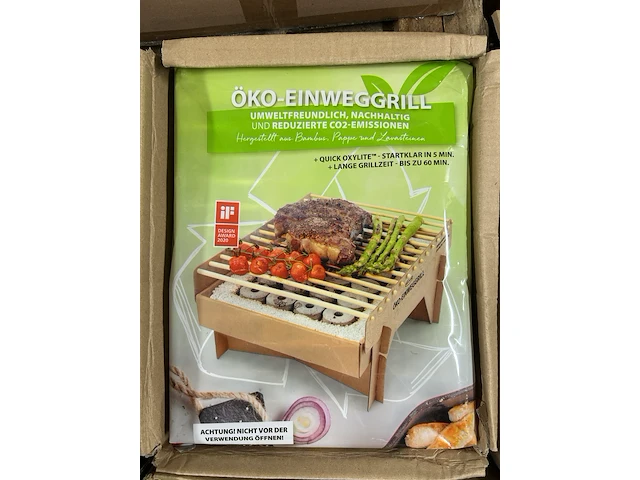 Ca. 12x eco wegwerpbarbecue, 1x verpakking briketten - afbeelding 6 van  7