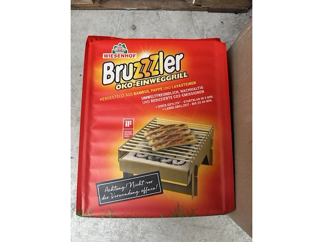 Ca. 12x eco wegwerpbarbecue, bruzzzler - afbeelding 1 van  2