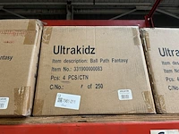 Ca. 12x houten knikkerbaan bouwpakket 60-delig, ultrakidz - afbeelding 5 van  7