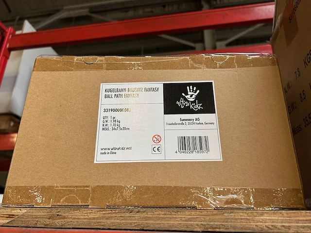 Ca. 12x houten knikkerbaan bouwpakket 60-delig, ultrakidz - afbeelding 6 van  7