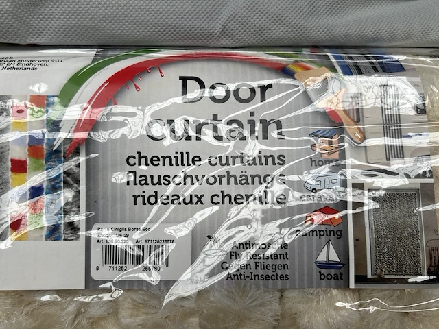 Ca. 12x kattenstaart vliegengordijn beige 90x220 cm guard'n care - afbeelding 3 van  5