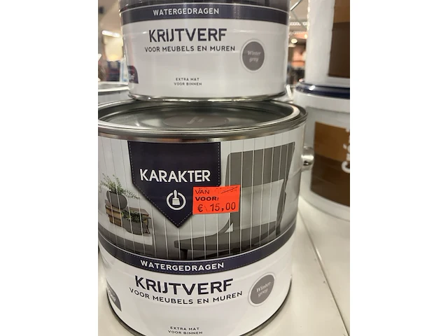 Ca. 12x krijtverf 2,5 ltr taupe/beige /grijs - afbeelding 4 van  4