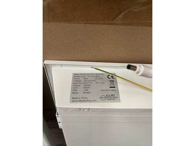 Ca. 12x led panel light 36w 4000k 1200x300 mm ellipz lighting - afbeelding 2 van  3