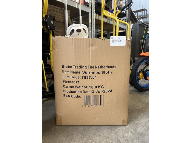 Ca. 12x magnetron knuffel warmies, sloth - afbeelding 2 van  6