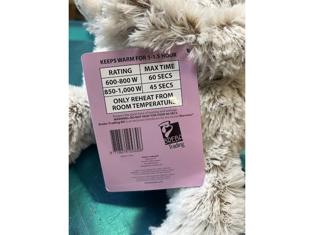 Ca. 12x magnetron knuffel warmies, sloth - afbeelding 6 van  6