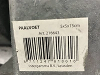Ca. 12x paalvoetten 5x5 en 7x7 cm - afbeelding 2 van  3