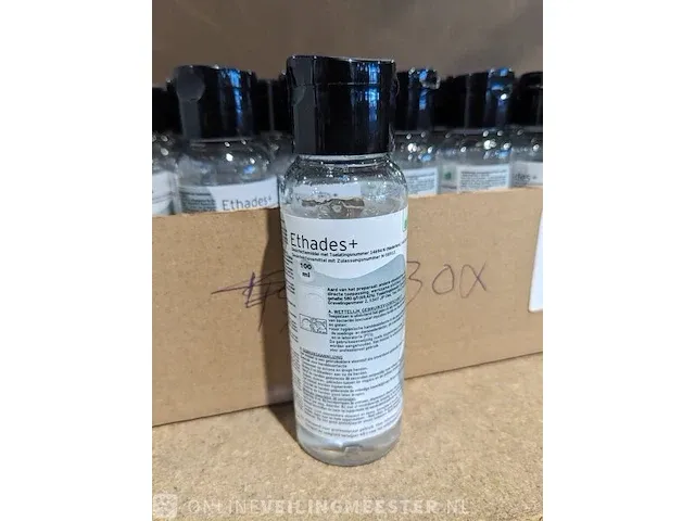 Ca. 130x desinfectiemiddel met toelatingsnummer 14664 n a 100ml ethades+ - afbeelding 2 van  3