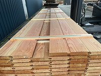 Ca. 130x douglas wisselsponning/halfhoutsrabat, 18x190mm, lengte 500cm - afbeelding 1 van  4