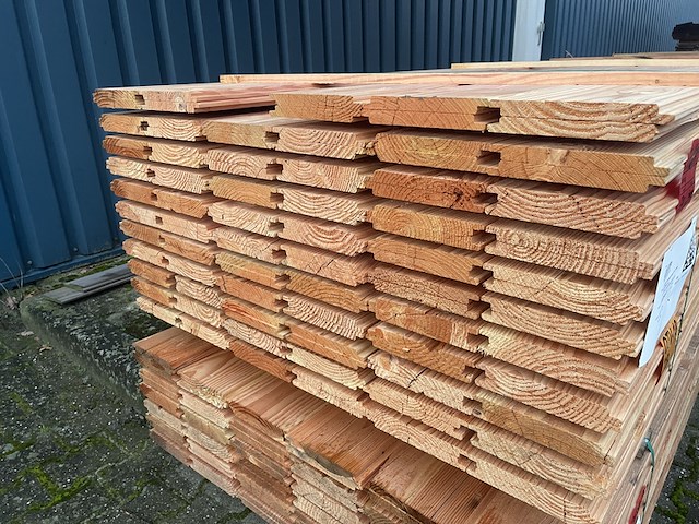 Ca. 130x douglas wisselsponning/halfhoutsrabat, 18x190mm, lengte 500cm - afbeelding 3 van  4