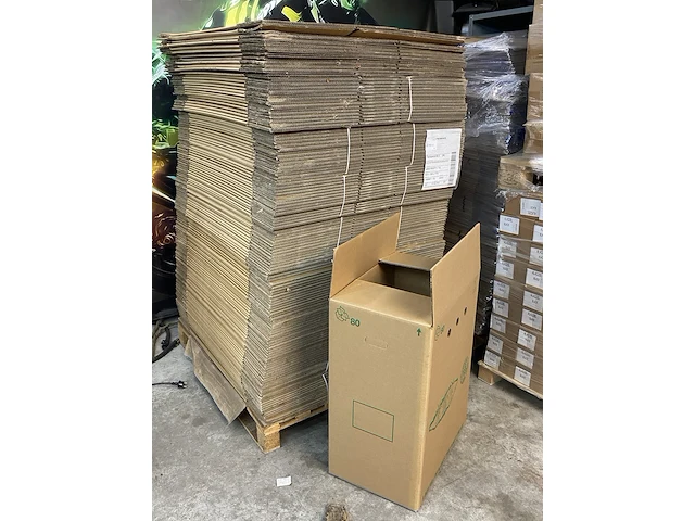 Ca. 130x grote verzenddozen, euro 80, dubbelgolf, bruin - afbeelding 1 van  4