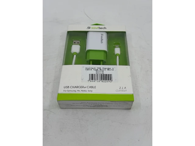Ca. 130x usb lader met micro-usb laadsnoer soultech, sc111b - afbeelding 1 van  5
