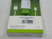 Ca. 130x usb lader met micro-usb laadsnoer soultech, sc111b - afbeelding 1 van  5