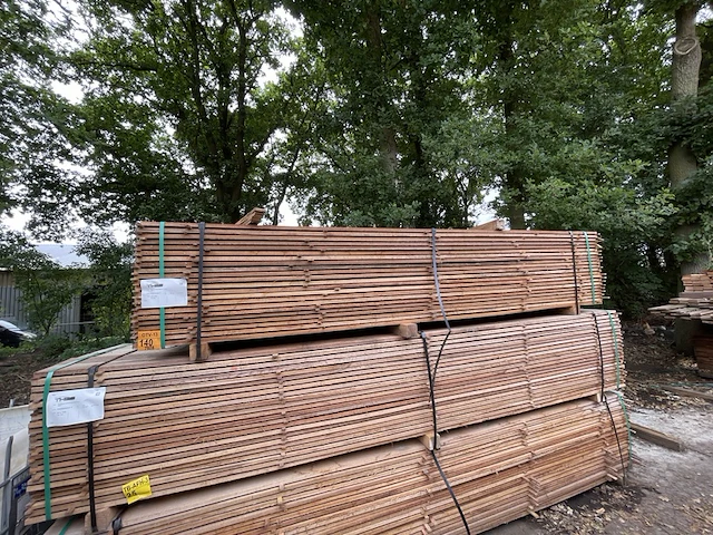 Ca. 132x guyana teak beschoeiingsplanken, 20x150mm, lengte 350cm - afbeelding 4 van  4