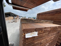 Ca. 133x massaranduba damwand/paardenbox profiel, 28x145mm, lengte 250cm - afbeelding 1 van  3