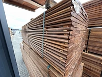 Ca. 133x massaranduba damwand/paardenbox profiel, 28x145mm, lengte 250cm - afbeelding 2 van  3