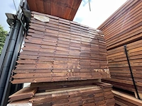 Ca. 133x massaranduba damwand/paardenbox profiel, 28x145mm, lengte 250cm - afbeelding 3 van  3