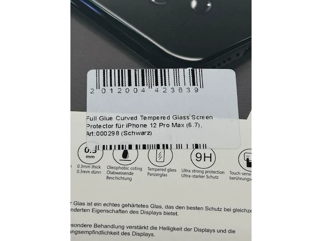 Ca. 134x screen protector panzer glas, iphone 12 pro max (6,7), black - afbeelding 2 van  5