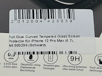 Ca. 134x screen protector panzer glas, iphone 12 pro max (6,7), black - afbeelding 2 van  5