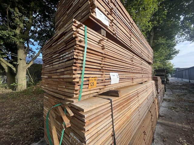 Ca. 138x guyana teak beschoeiingsplanken, 20x150mm, lengte 450cm - afbeelding 4 van  4