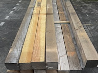 Ca. 13x douglas paal | fijn bezaagd , 12 x 12 x 400 cm - afbeelding 1 van  2