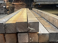 Ca. 13x douglas paal | fijn bezaagd , 12 x 12 x 400 cm - afbeelding 2 van  2