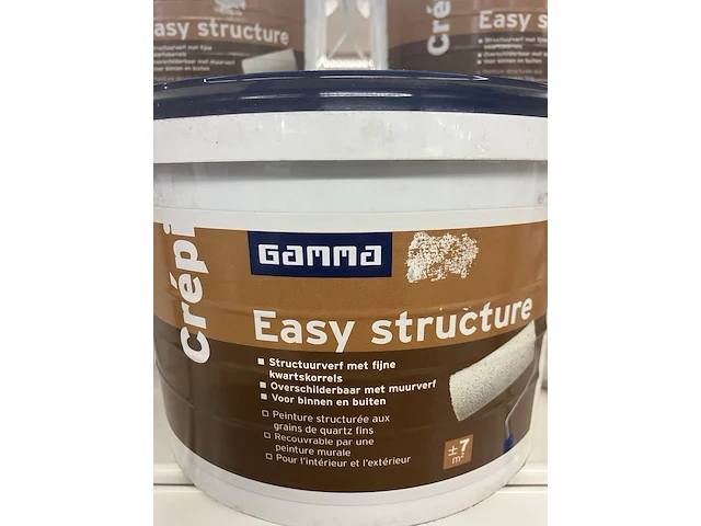 Ca. 13x easy structure muurverf wit in emmer - afbeelding 2 van  2