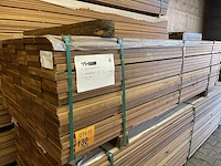 Ca. 140x guyana teak planken geschaafd, 25x140mm, lengte 215cm - afbeelding 2 van  3