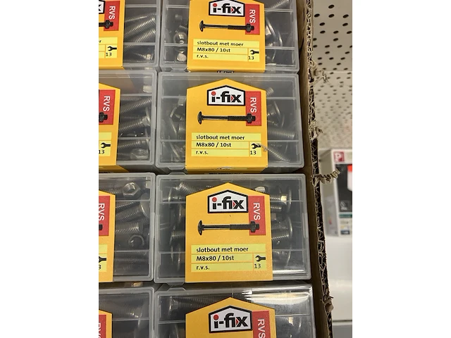 Ca. 140x i fix slotbouten + moer rvs m8x80 - afbeelding 2 van  3