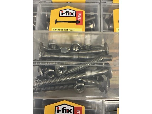 Ca. 140x i fix slotbouten + moer rvs m8x80 - afbeelding 3 van  3