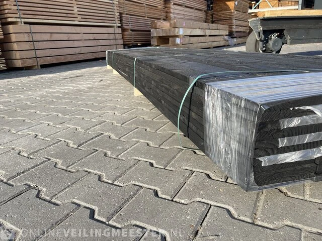 Ca. 140x pakoeli hardhouten planken geschaafd, 21x90mm, lengte 44/125cm, 60/185cm, 36/155cm - afbeelding 4 van  6