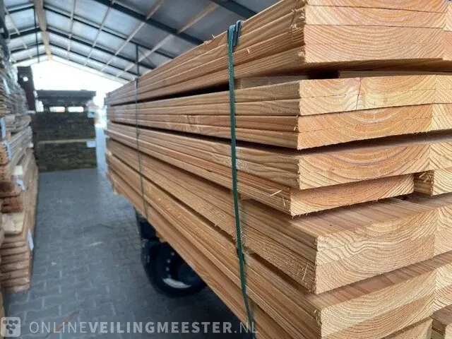 Ca. 144x douglas planken vierzijdig geschaafd , 16x192mm, lengte 180cm - afbeelding 2 van  3