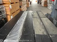 Ca. 144x douglas schuttingplanken zwart gecoat , 16x192mm, lengte 180cm - afbeelding 1 van  3