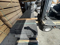 Ca. 145x douglas wisselsponning/halfhoutsrabat zwart gecoat, 18x190mm, lengte 300cm - afbeelding 1 van  3