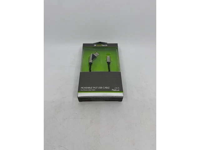 Ca. 146x laadsnoer fast usb soultech, dk026s, zwart - afbeelding 1 van  4