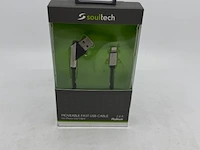 Ca. 146x laadsnoer fast usb soultech, dk026s, zwart - afbeelding 3 van  4