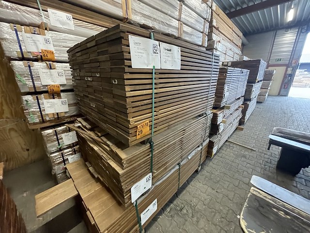 Ca. 147x guyana ipé planken geschaafd, 21x145mm, lengte 125cm - afbeelding 4 van  4