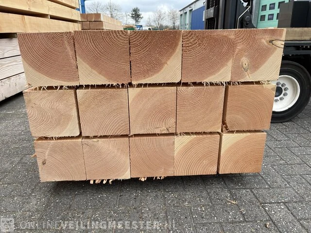 Ca. 14x douglas balken fijnbezaagd , 150x150mm, lengte 250cm - afbeelding 3 van  4