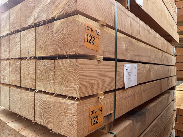 Ca. 14x douglas balken fijnbezaagd, 150x150mm, lengte 250cm - afbeelding 4 van  4