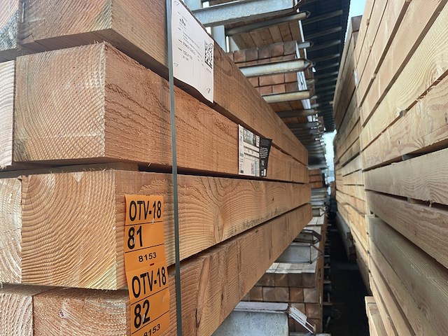 Ca. 14x douglas balken fijnbezaagd, 150x150mm, lengte 300cm - afbeelding 4 van  4