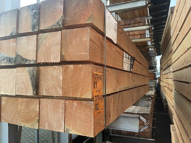 Ca. 14x douglas balken fijnbezaagd, 150x150mm, lengte 300cm - afbeelding 4 van  4