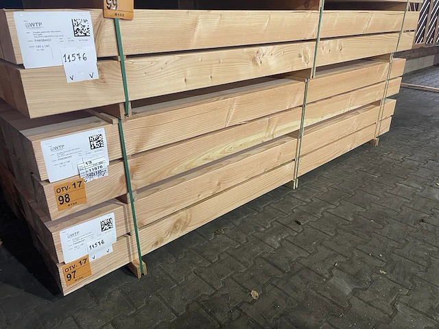 Ca. 14x douglas balken geschaafd, 140x140mm, lengte 300cm - afbeelding 4 van  4